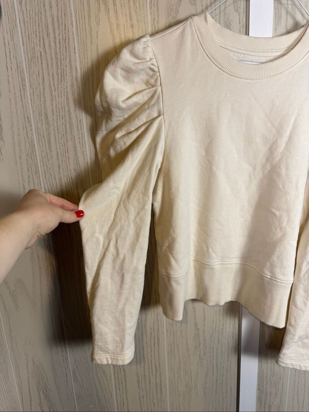 Sold Out NYC Just Enough Puff Crewneck Sweatshirt Size Small 100% Organic Cotton - Picture 4 of 6